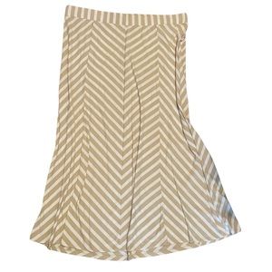 Tan and White striped skirt